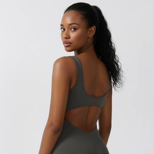 Flared Scrunch Jumpsuit