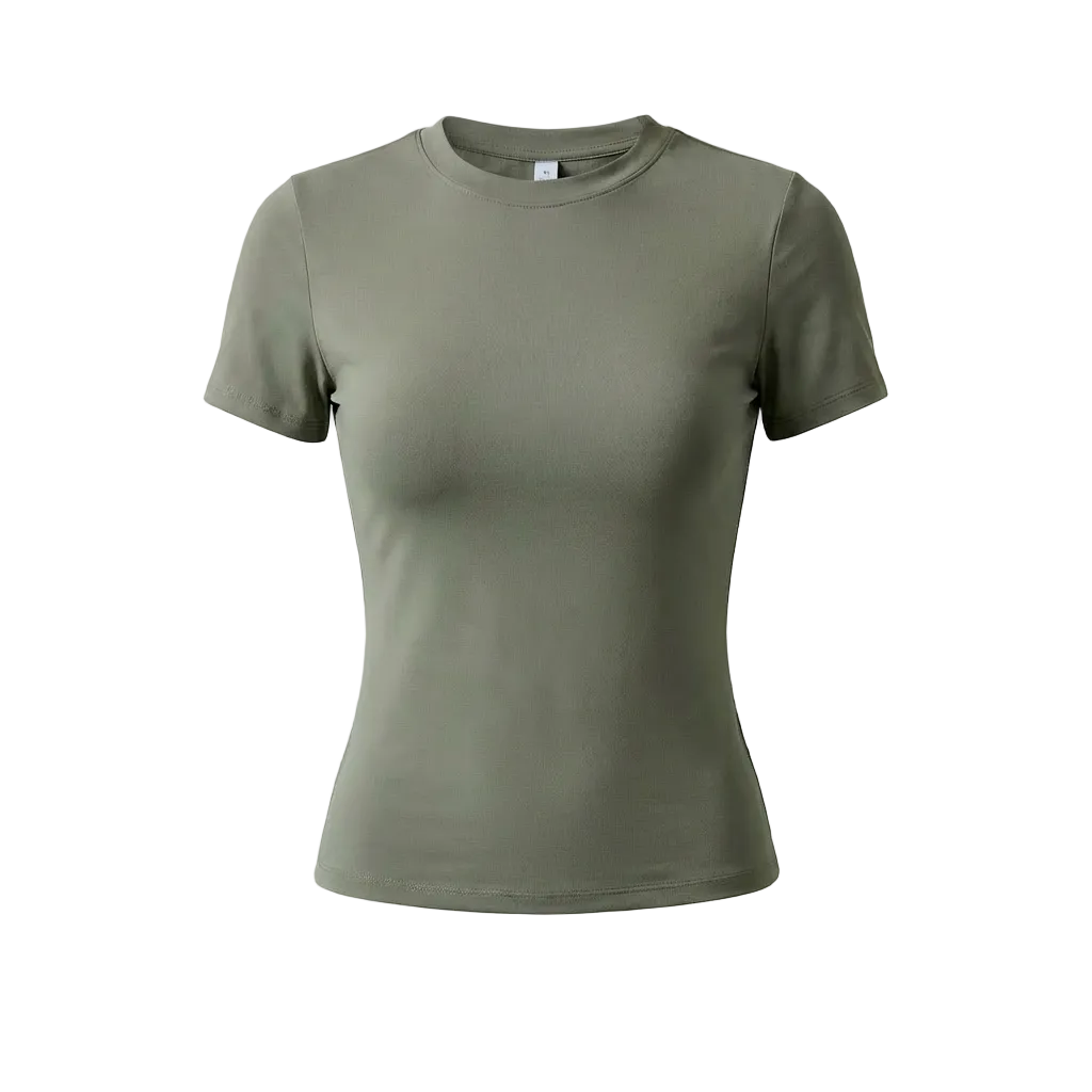 Green t-shirt on a white background