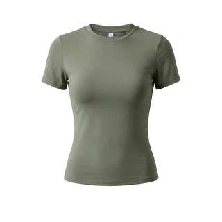 Green t-shirt on a white background