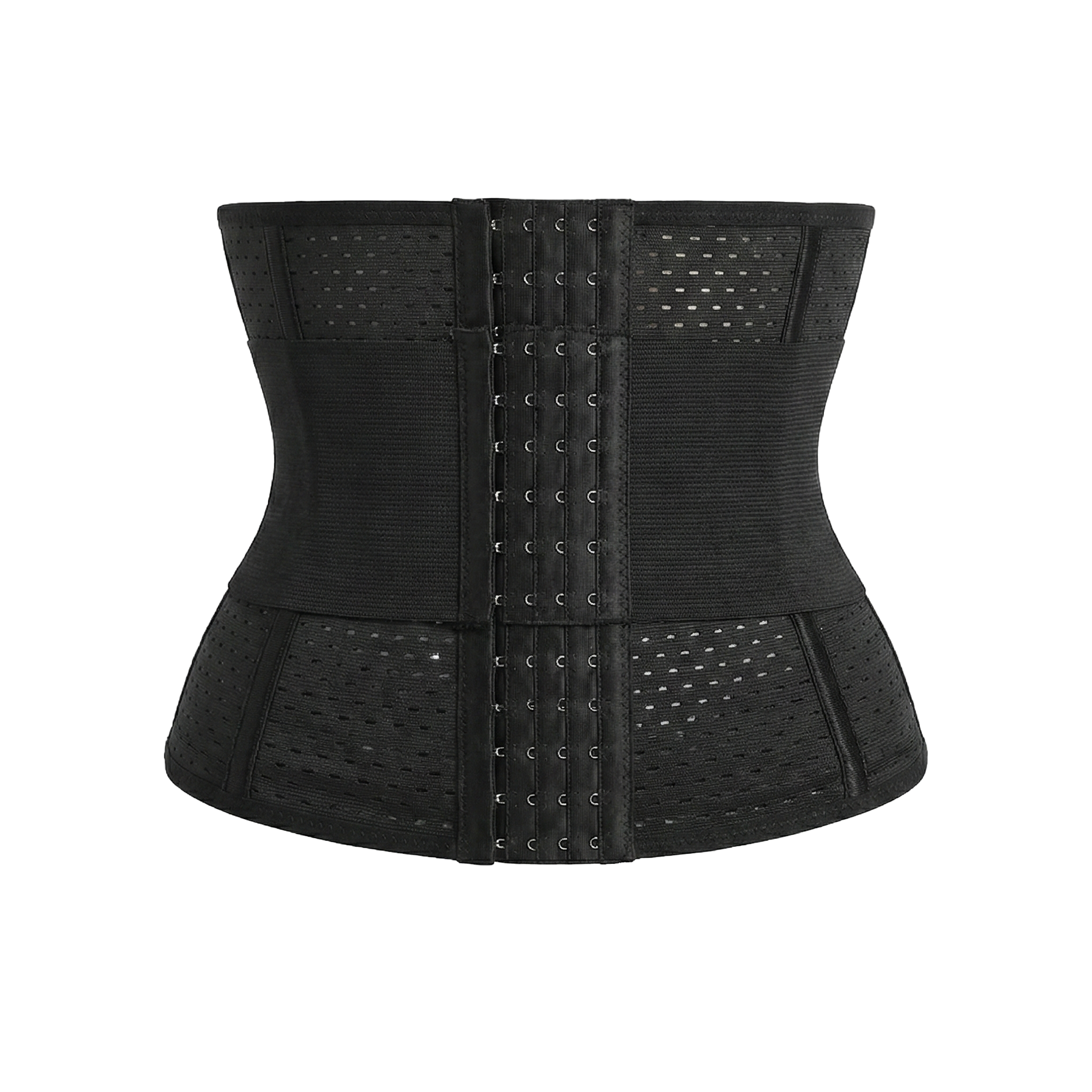 Black waist trainer on a white background