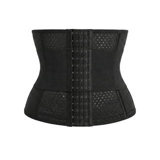 Black waist trainer on a white background