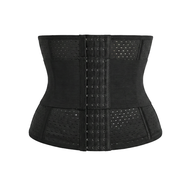 Black waist trainer on a white background