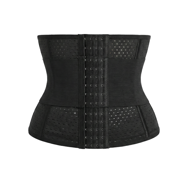 Black waist trainer on a white background