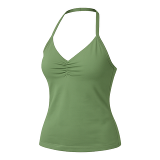 Green tank top on a white background