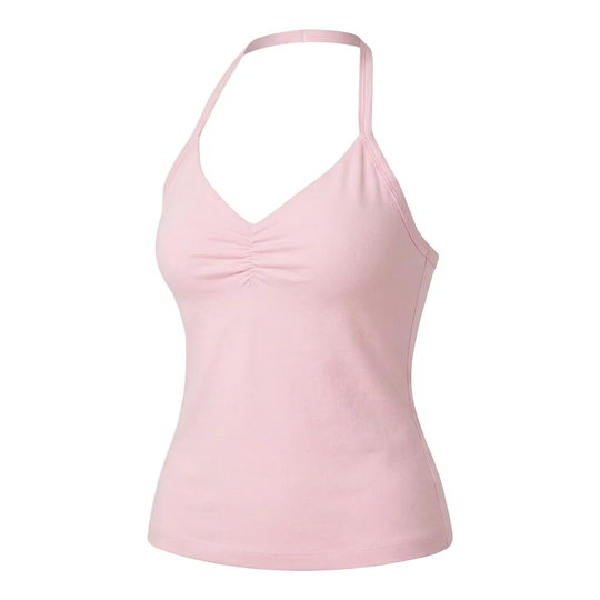 Pink tank top on a white background