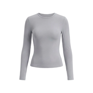 Gray long-sleeve shirt on a white background