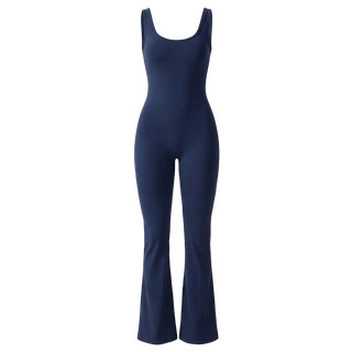 Navy blue jumpsuit on a white background