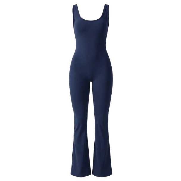 Navy blue jumpsuit on a white background