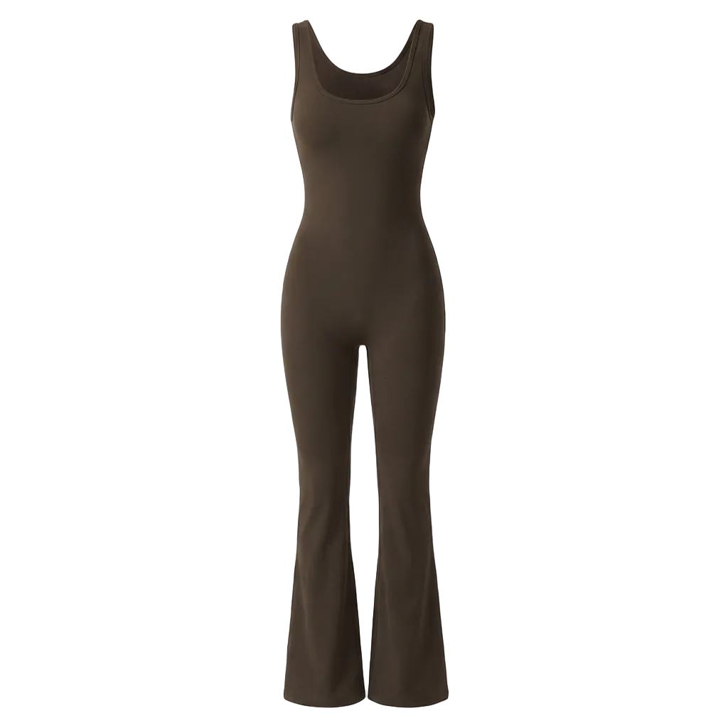 Brown jumpsuit on a white background