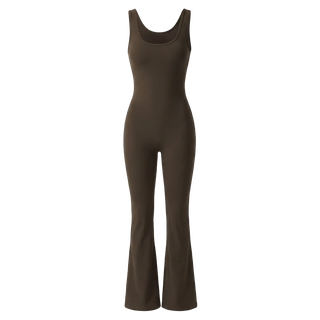 Brown jumpsuit on a white background
