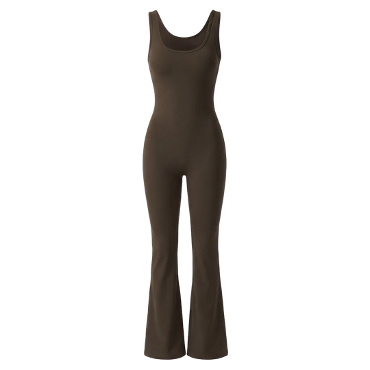Brown jumpsuit on a white background