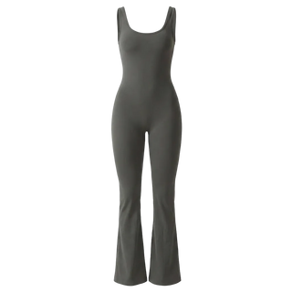 Dark gray jumpsuit on a white background