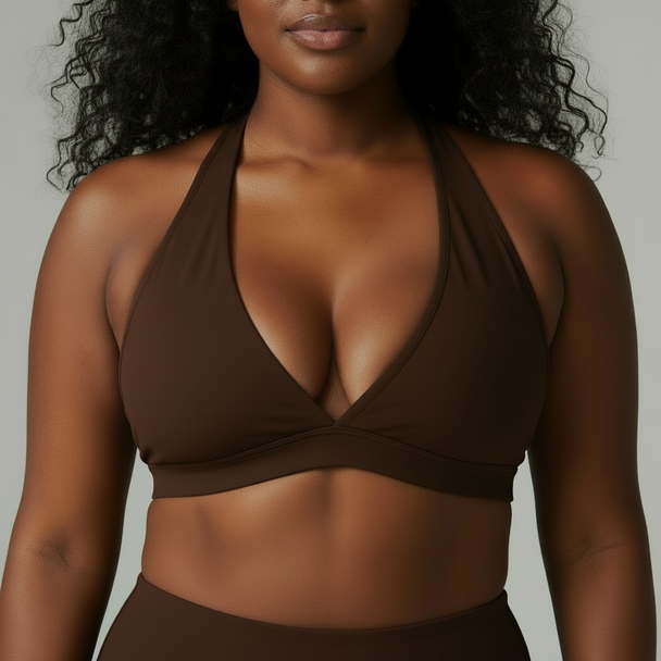 V-Neck Halter Bra